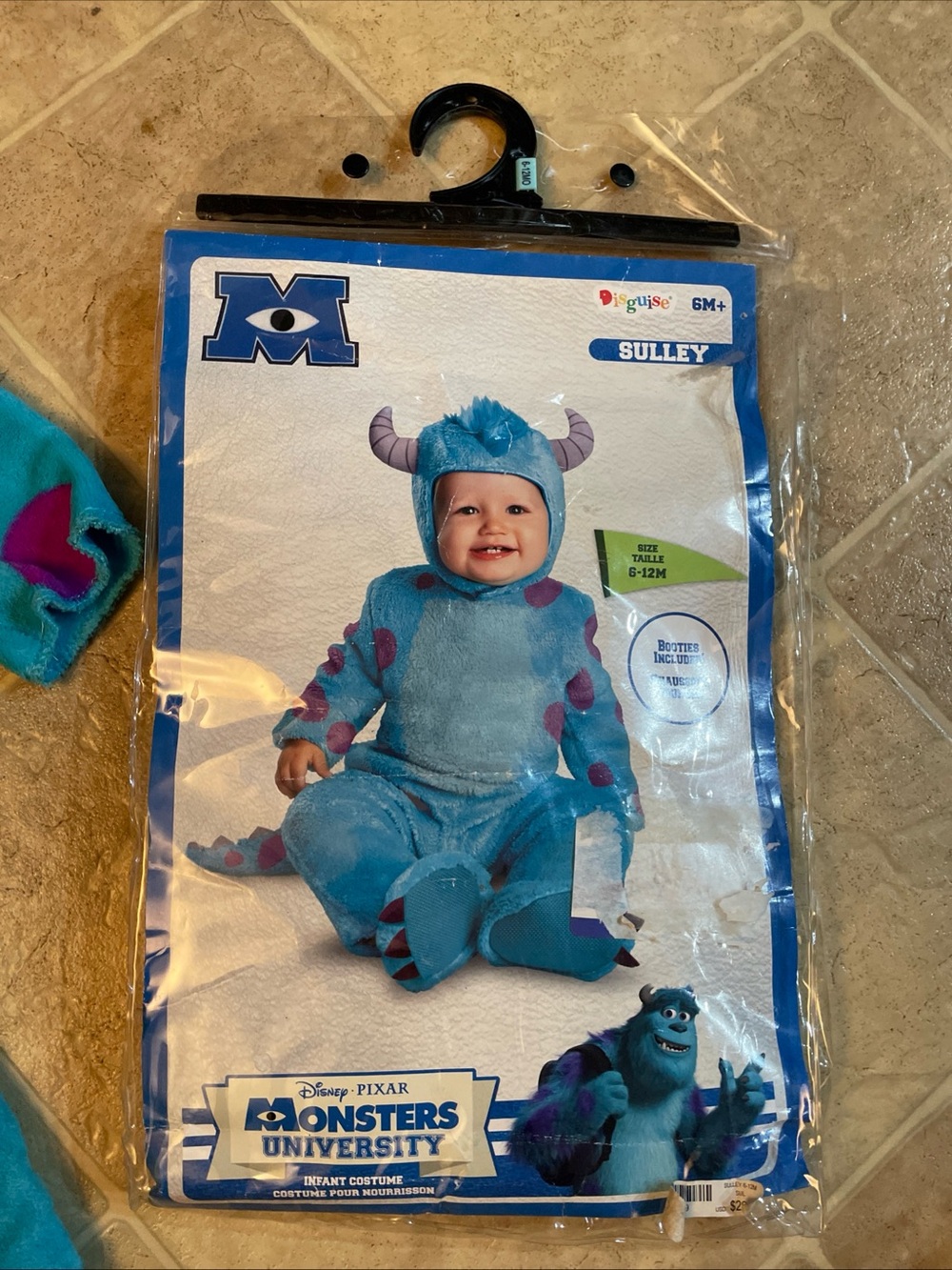 Disney Monsters Inc University Sulley Costume 6-12 Months Disguise 6 Pieces